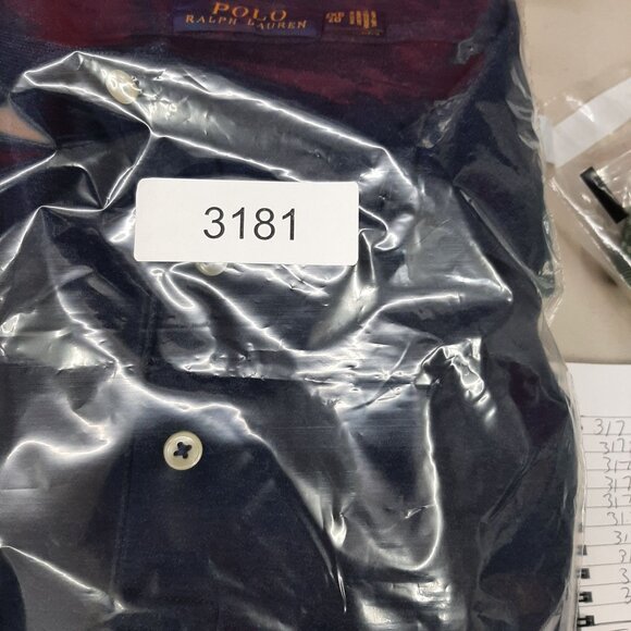 Polo Ralph Lauren Mens Navy blue collared shirt 2XB Casual basic 100% Cotton - Picture 5 of 7